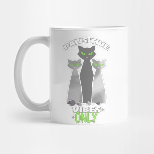 PAWSITIVE Vibes Only Cat Lover Gifts Mug